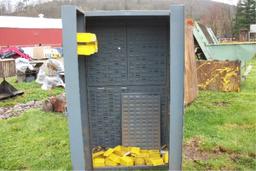 Metal Cabinet w/parts bins