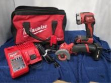 Milwaukee Grinder, Flashlight Charger And Battery