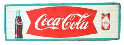 Rare Coca-Cola Bottle & Can Tin Sign