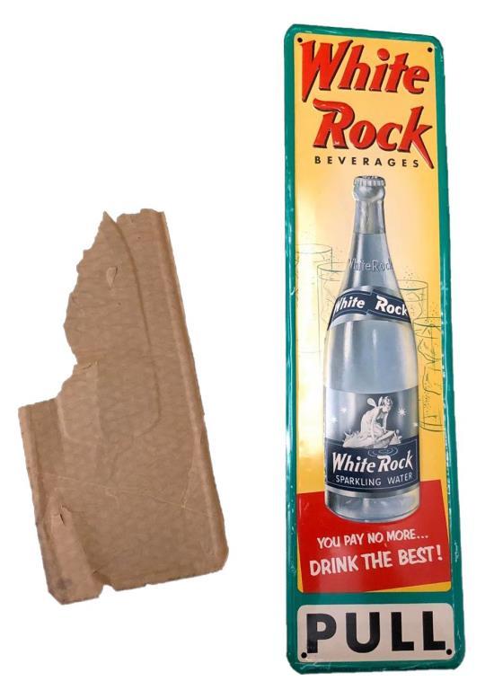 White Rock Beverage Embossed Door Push Sign