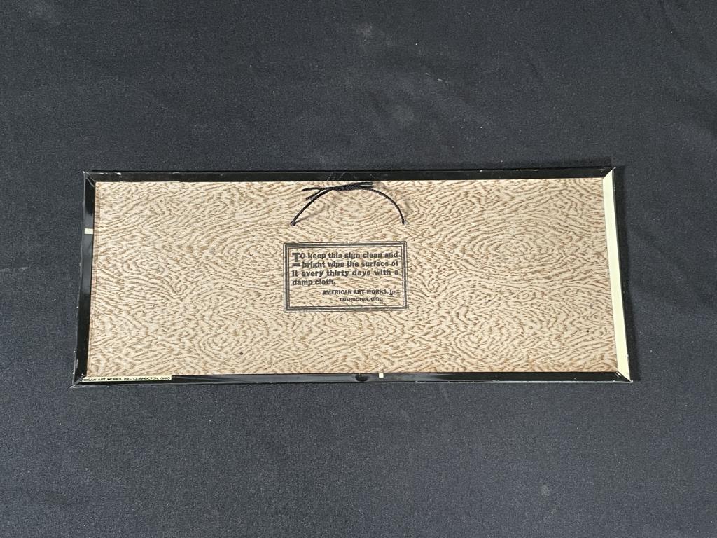 Drink Sterling Tin Over Cardboard Sign