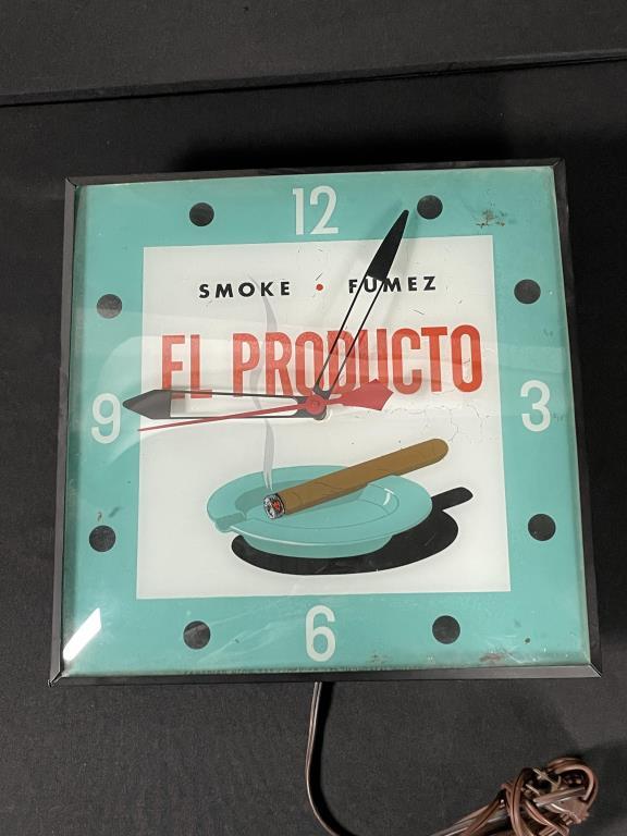 El Producto Cigar Lighted Clock