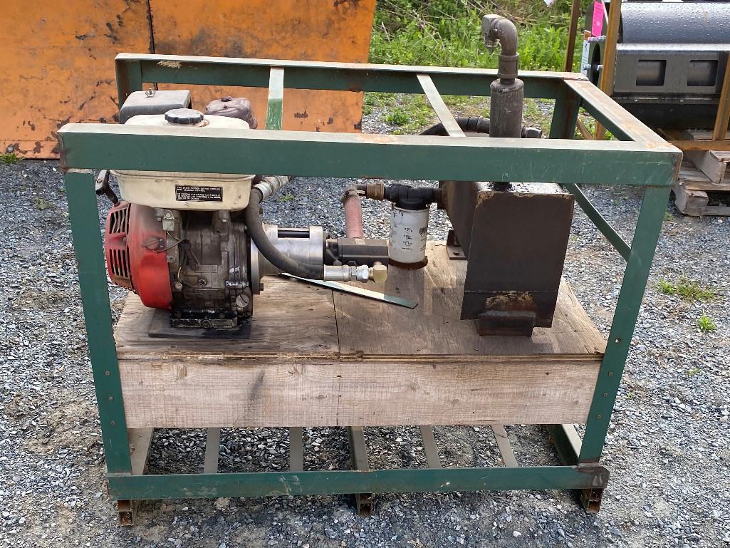 HYDRAULIC POWER BACK UNIT POWERED BY A HONDA GAS FIRED ENGINE