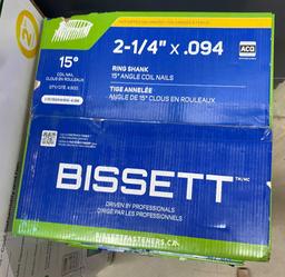 4500 OF 2-1/4 INCH BISSETT NAILS