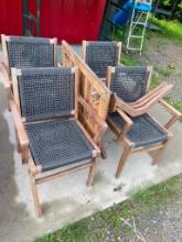 DAMAGED PATIO SET