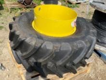 480/70 R24 TRACTOR TIRE ON RIM