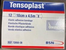 APPROX. 12 OF 10 CM x 4.5 M TENSOPLAST ELASTIC ADHESIVE BANDAGES