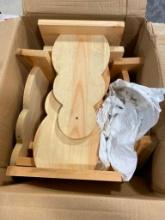 6 WOODEN SNOWMEN