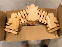 12 WOODEN XMAS SWAGS ... 18 INCH