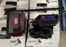 2 LITHIUM-ION BATTERIES AND 2 LITHIUM-ION BATTERY CHARGERS