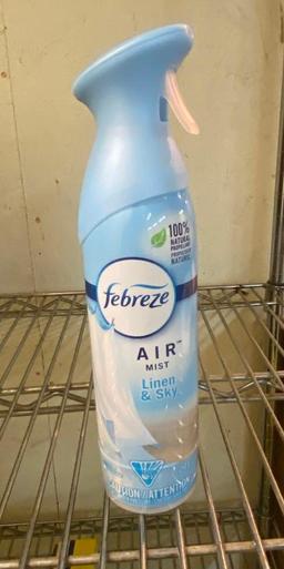6 BOTTLES OF FEBREZE AIR LINEN AND SKY