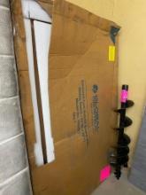 72 IN x 40 IN ENCLOSED CORK BOARD --- GLASS IS SHATTERED BUT BOARD IS STILL GOOD