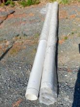 2 PCS OF HEAVY PLASTIC PIPE, 5 IN x 10 FT