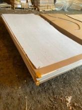 APPROX. 50 SHEETS OF WALL PANELING, 4 FT x 8 FT --- MANY ARE DAMAGED ALONG THE EDGE