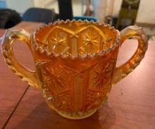 CARNIVAL GLASS GOBLET