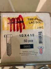 50 PIECES OF 1/2 IN X 4-1/2 IN TIRE-FOND LAG BOLT