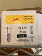 25 PIECES OF 1/2 IN X 10 IN TIRE-FOND LAG BOLT