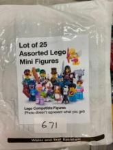 LOT OF 25 ASSORTED LEGO MINI FIGURES