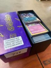 POKEMON BOX INCLUDING 500+ CARDS, 10+ HOLOS, AND 3 ULTRA RARES