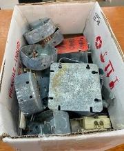 BOX OF ELECTRICAL SUPPLIES