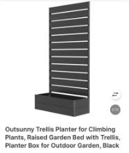 TRELLIS PLANTER FOR CLIMBING PLANTS WITH PLANTER BOX