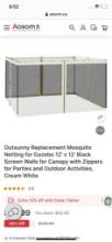 REPLACEMENT MOSQUITO NETTING FOR GAZEBO 12FT X 12FT