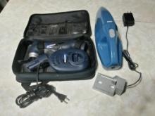 BOX LOT OF CORDLESS MULTI-TOOL AND CORDLESS SHOP VAC.