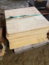50 SHEETS OF 42 x 42 x 3/8 INCH PLYWOOD