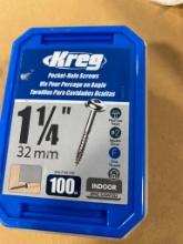 2 CONTAINERS OF APPROX 100 HOLE SCREWS 1-1/4IN