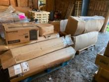 LARGE QUANTITY OF WALL PANELS POSTS AND CONTROLLER FOR A 52 INCH HIGH SWIMMING POOL