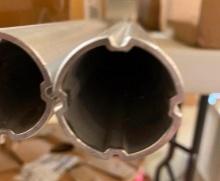 2 OF 1-1/4 x 55 INCH METAL TUBES AND 2 OF 3-1/2 x 5-1/2 INCH METAL PLATES