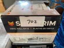 ROLL OF SHUR-TRIM VINYL WALL BASE, 4 INCH X 20 FT