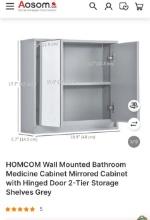 WALL MOUNTED BATHROOM MEDICINE MIRROR CABINET