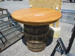 Whisky Barrel Table