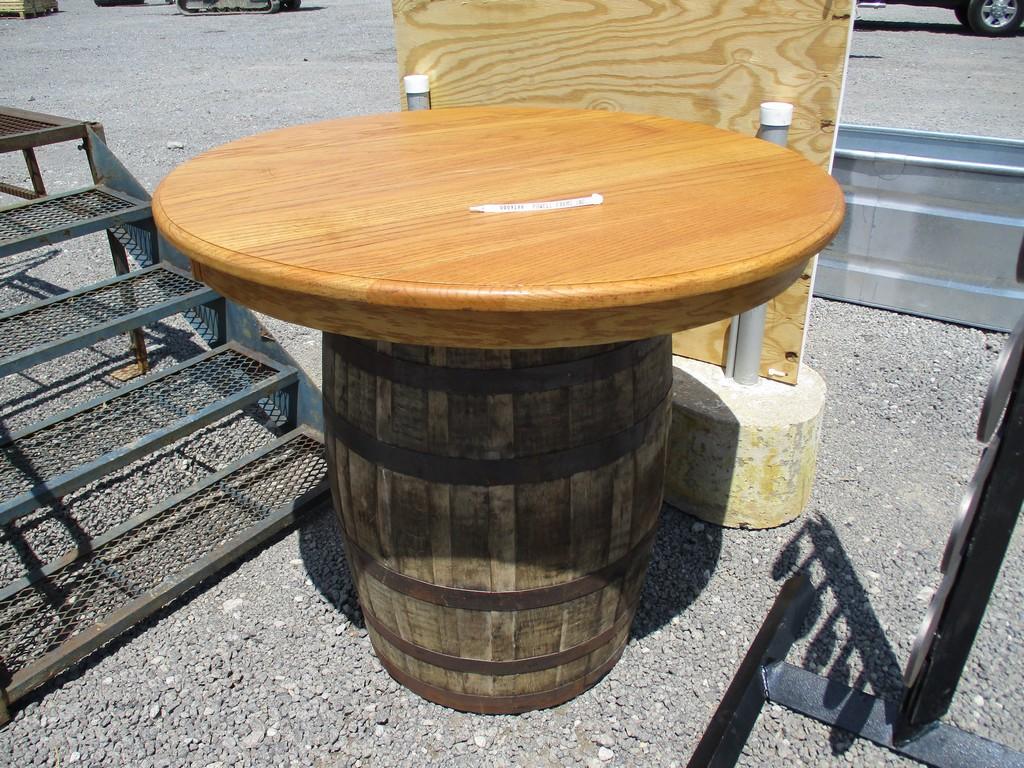 Whisky Barrel Table