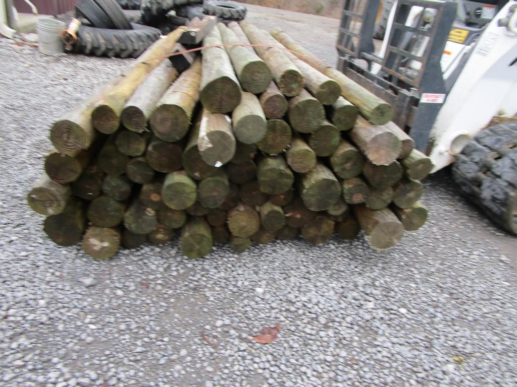 Bundle wood fence post