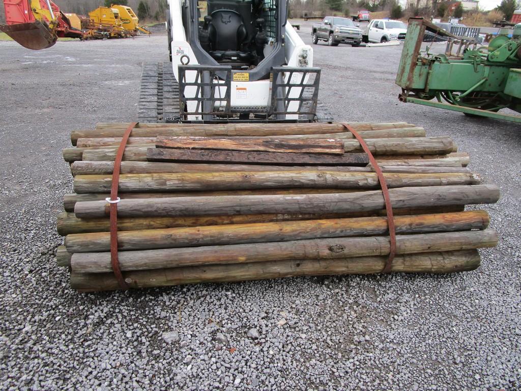 Bundle wood fence post