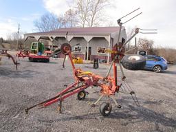 4 BASKET HYD FOLD TEDDER