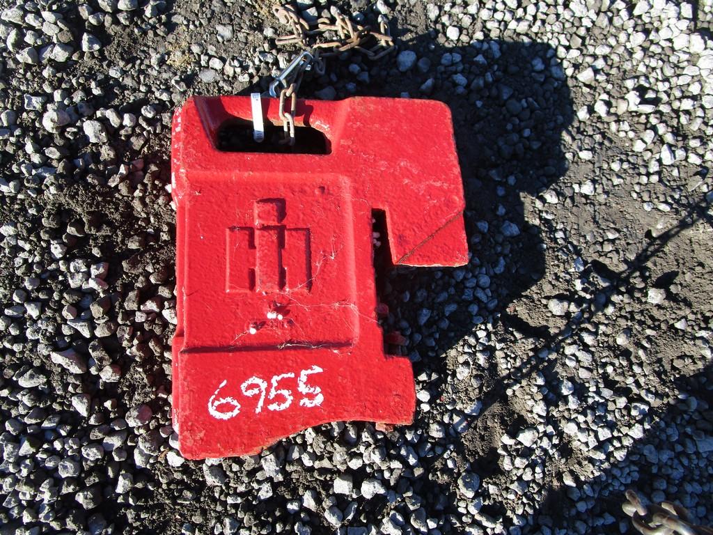 2) IH STAMPED 75 LBS WEIGHTS