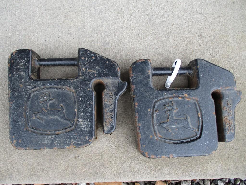 2) JOHN DEERE COMPACT WEIGHTS