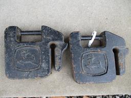 2) JOHN DEERE COMPACT WEIGHTS