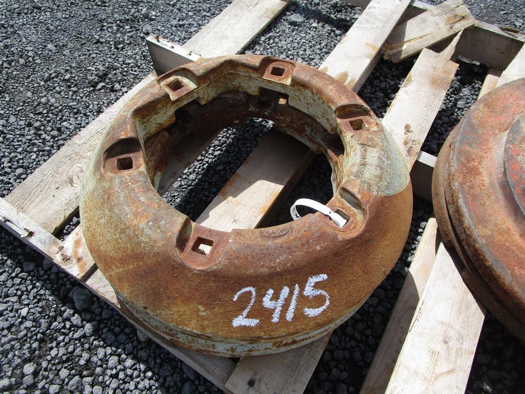 PAIR WHITE FORD WHEEL WEIGHTS