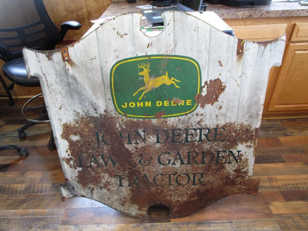 JOHN DEERE LAWN AND GARDEN TRACTOR  SIGN