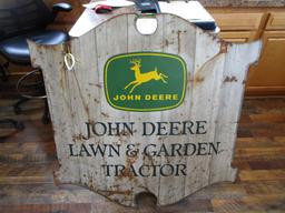 JOHN DEERE LAWN AND GARDEN TRACTOR  SIGN