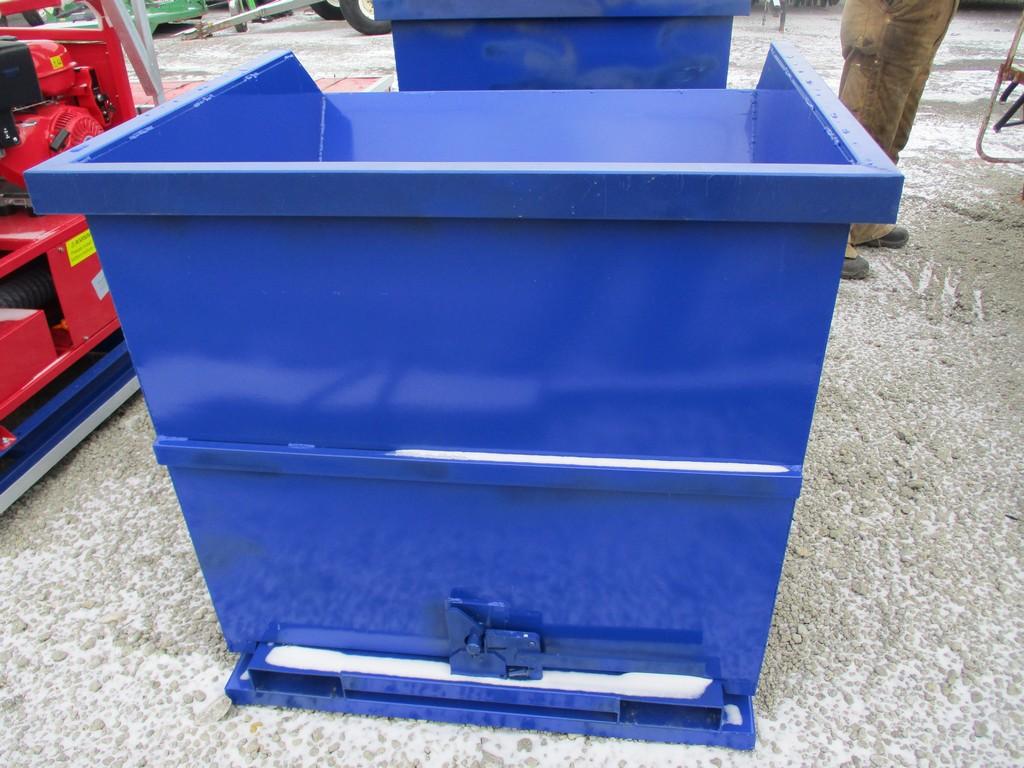 BLUE FORKLIFT DUMPSTER