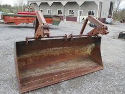 92" HD LOADER BUCKET W FORKS PIN ON