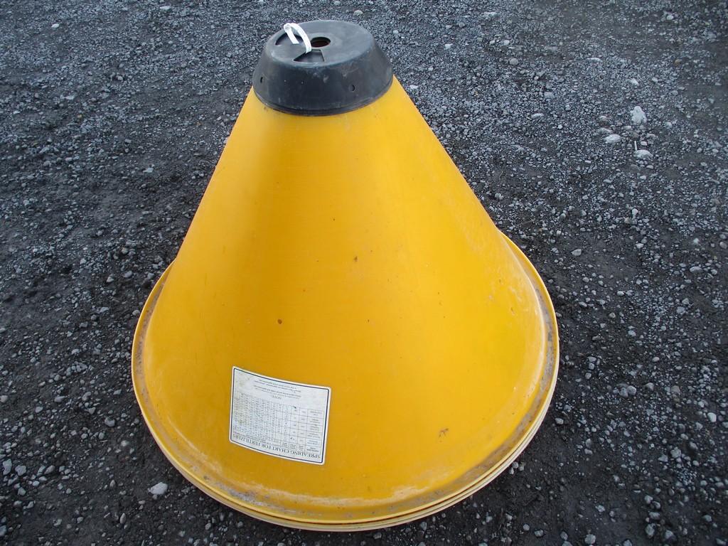 3) POLY REPLACEMENT CONE HOPPERS