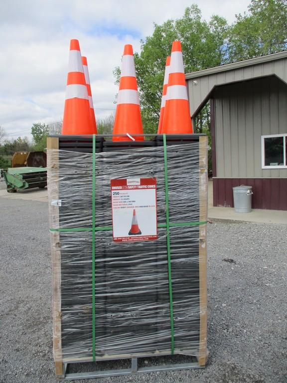 250) PVC SAFETY TRAFFIC CONES