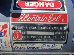 ELECTRIC EEL SEWER AND DRAIN MACHINE ON CART