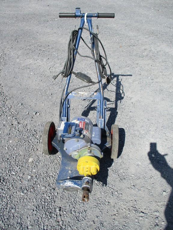 ELECTRIC EEL SEWER AND DRAIN MACHINE ON CART